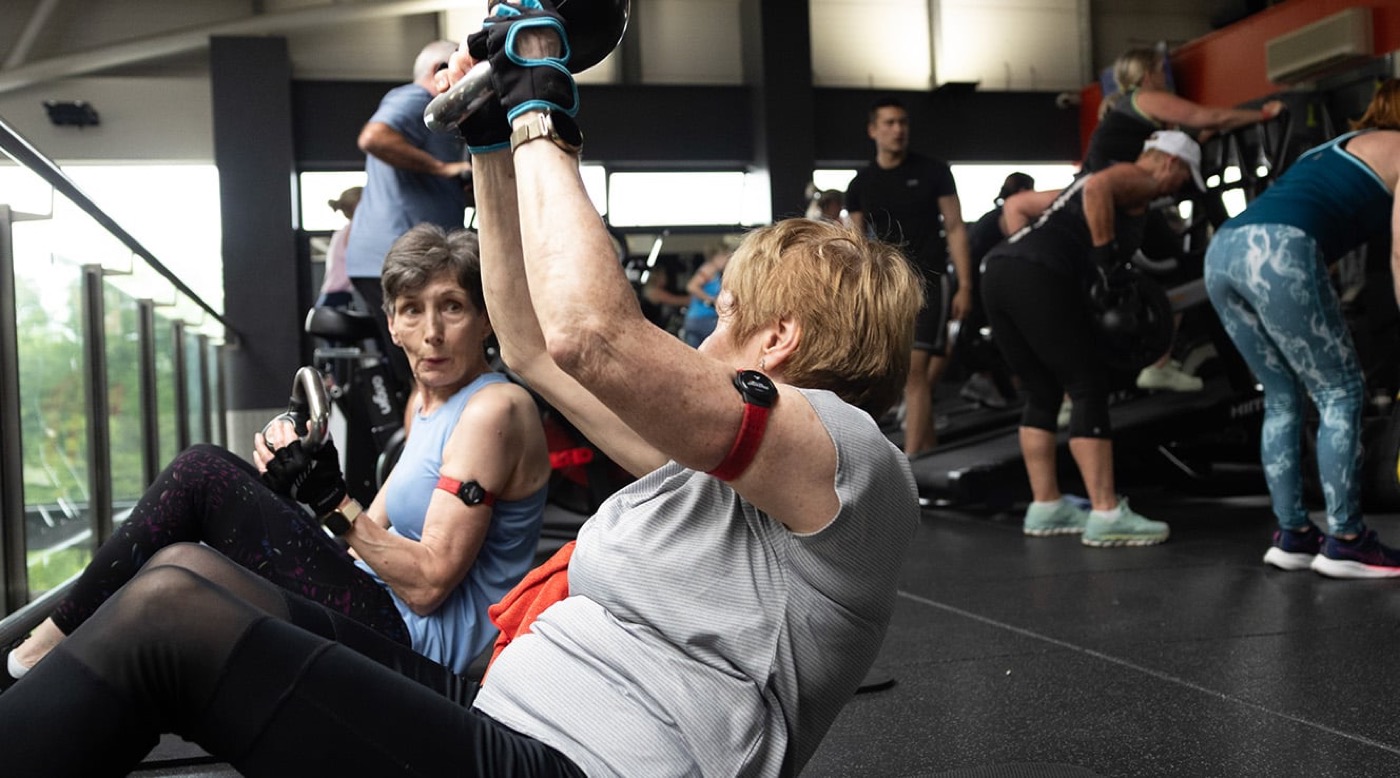 Loggerhead Fitness members training together