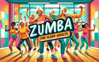 Older adults doing Zumba in a gorup setting