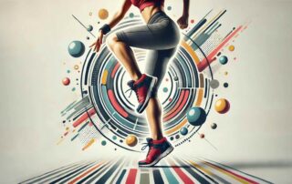 Girl doing Zumba on vector background